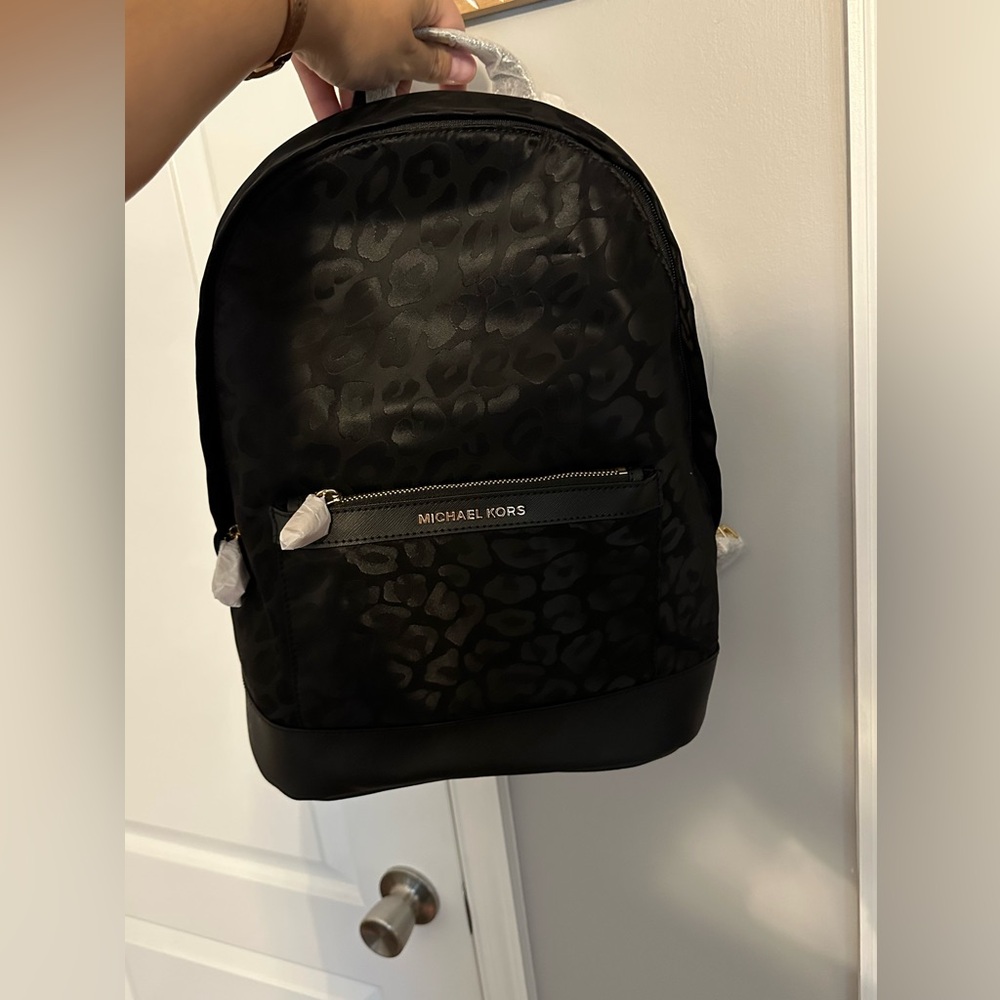 Michael Kors Black Backpack Sleek Minimalist Design